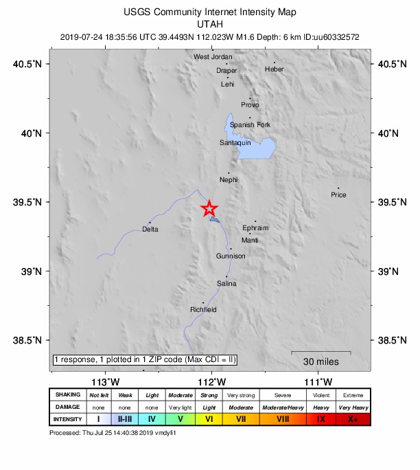 Did You Feel It? map: shaking reported by the public