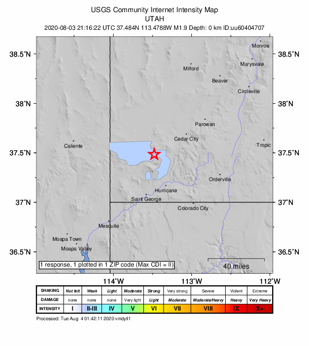 Did You Feel It? map: shaking reported by the public