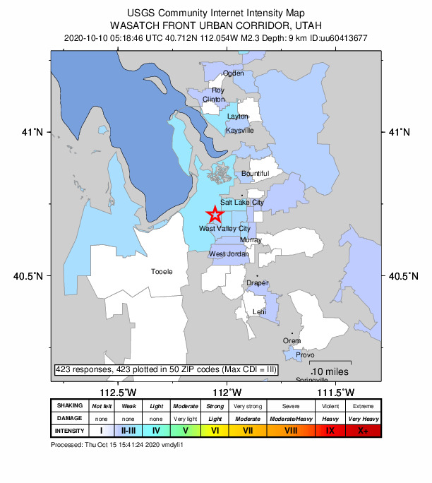 Did You Feel It? map: shaking reported by the public