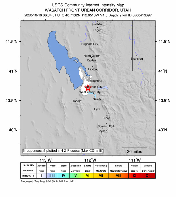 Did You Feel It? map: shaking reported by the public
