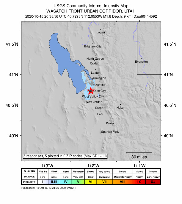 Did You Feel It? map: shaking reported by the public