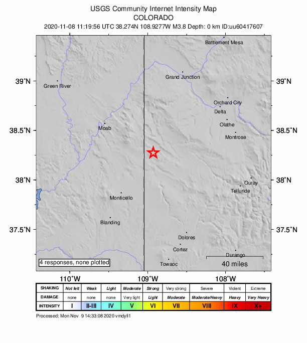 Did You Feel It? map: shaking reported by the public