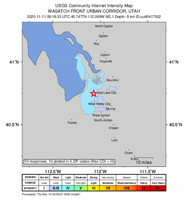 Did You Feel It? map: shaking reported by the public