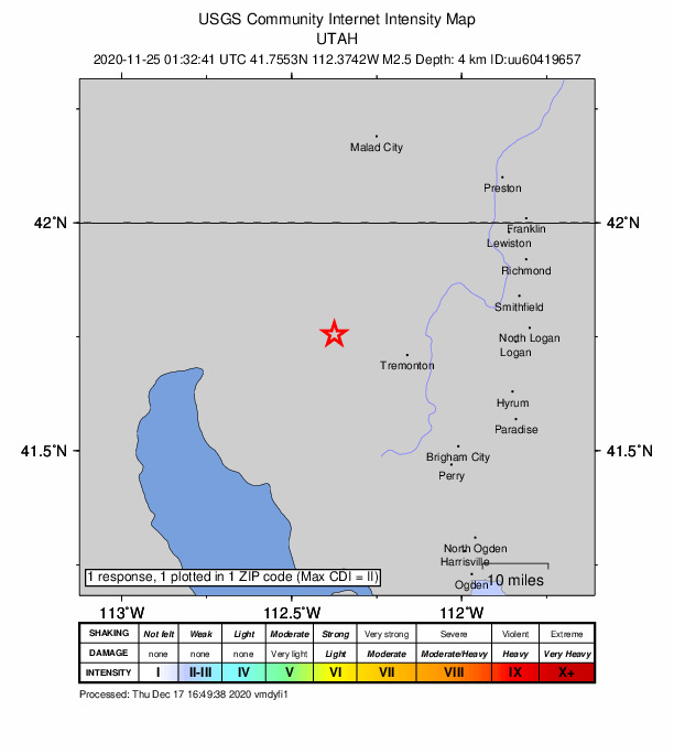 Did You Feel It? map: shaking reported by the public