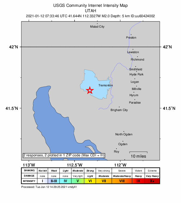 Did You Feel It? map: shaking reported by the public