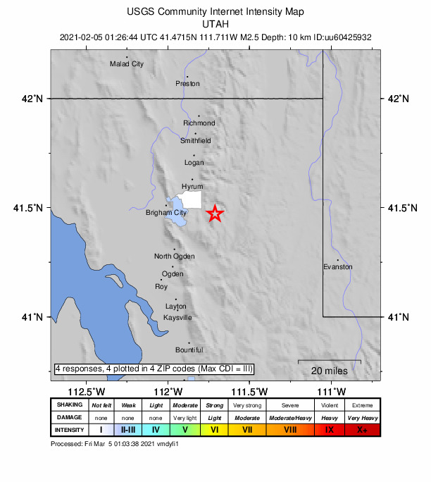 Did You Feel It? map: shaking reported by the public