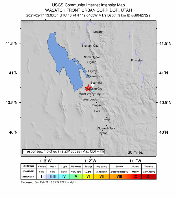 Did You Feel It? map: shaking reported by the public