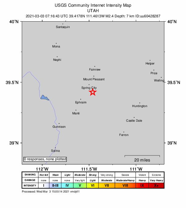 Did You Feel It? map: shaking reported by the public