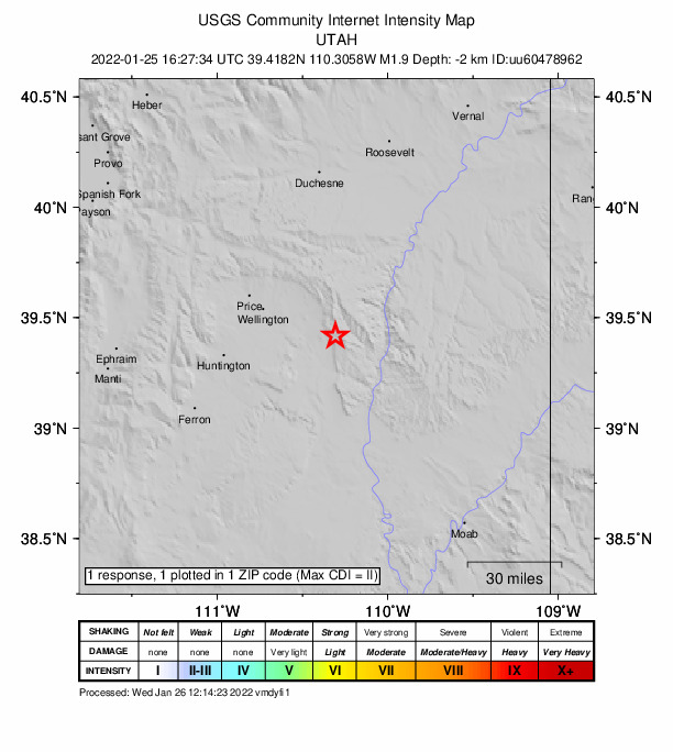Did You Feel It? map: shaking reported by the public