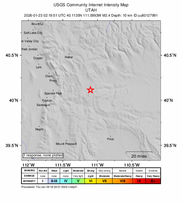 Did You Feel It? map: shaking reported by the public