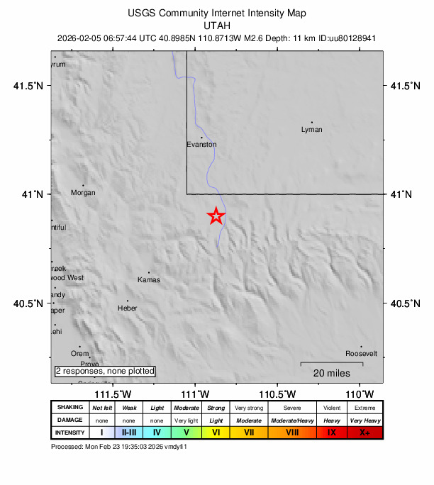 Did You Feel It? map: shaking reported by the public