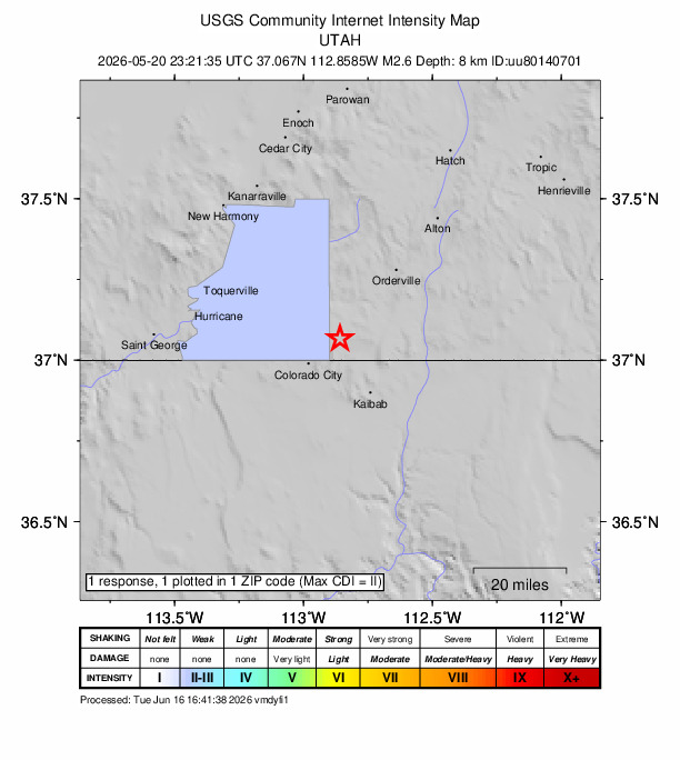 Did You Feel It? map: shaking reported by the public