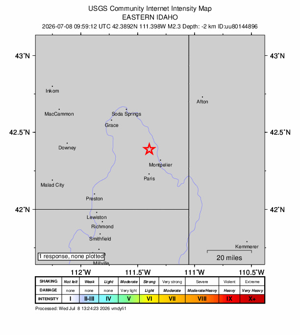 Did You Feel It? map: shaking reported by the public