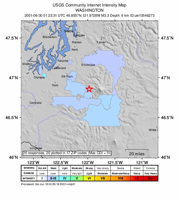 Did You Feel It? map: shaking reported by the public