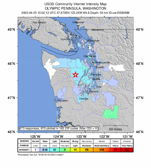 Did You Feel It? map: shaking reported by the public