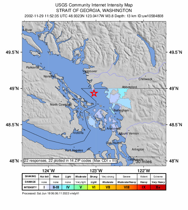 Did You Feel It? map: shaking reported by the public