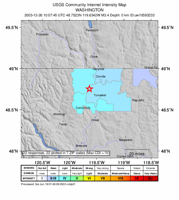Did You Feel It? map: shaking reported by the public