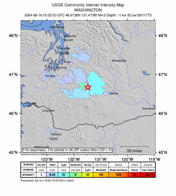 Did You Feel It? map: shaking reported by the public