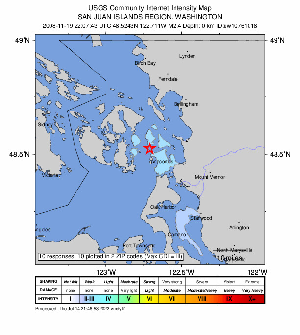 Did You Feel It? map: shaking reported by the public