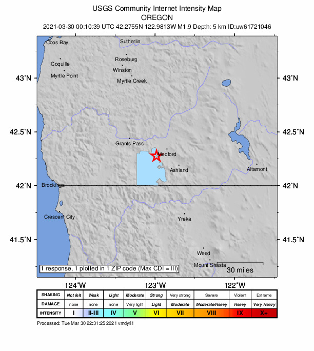 Did You Feel It? map: shaking reported by the public