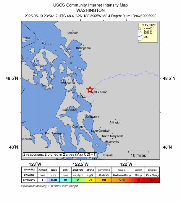 Did You Feel It? map: shaking reported by the public