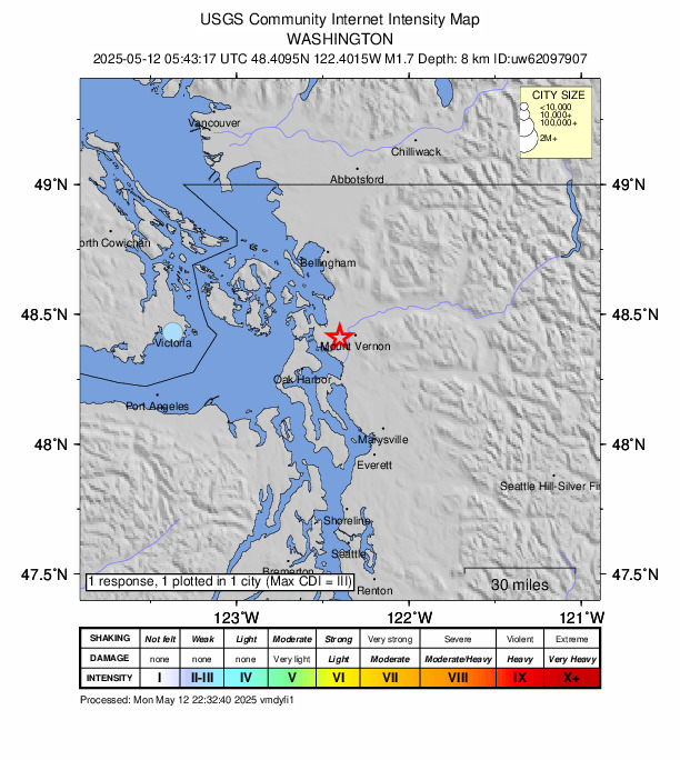 Did You Feel It? map: shaking reported by the public