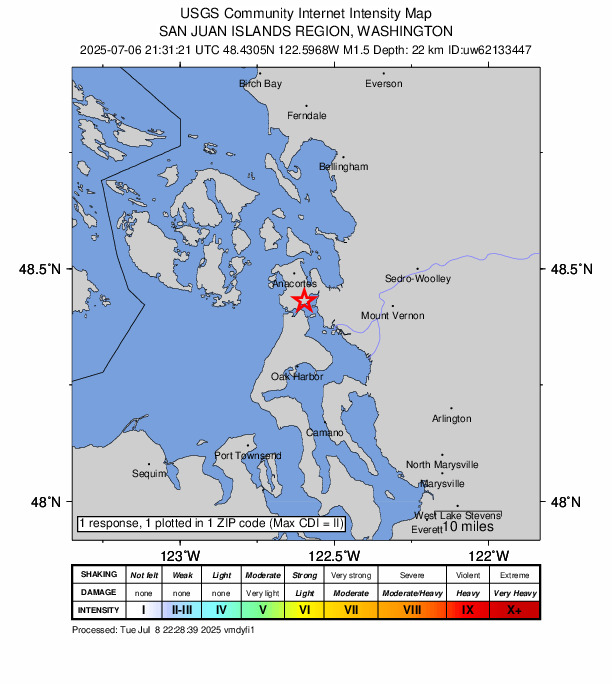 Did You Feel It? map: shaking reported by the public