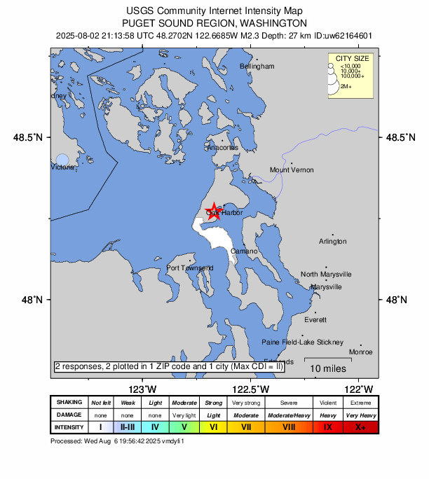 Did You Feel It? map: shaking reported by the public