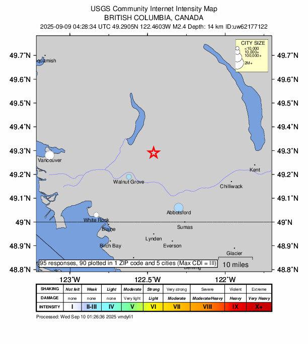 Did You Feel It? map: shaking reported by the public