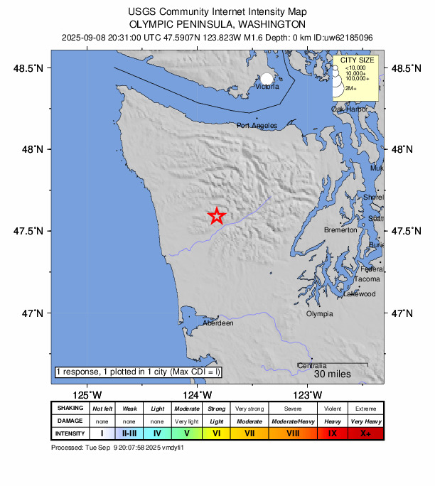 Did You Feel It? map: shaking reported by the public