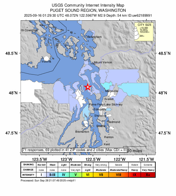 Did You Feel It? map: shaking reported by the public