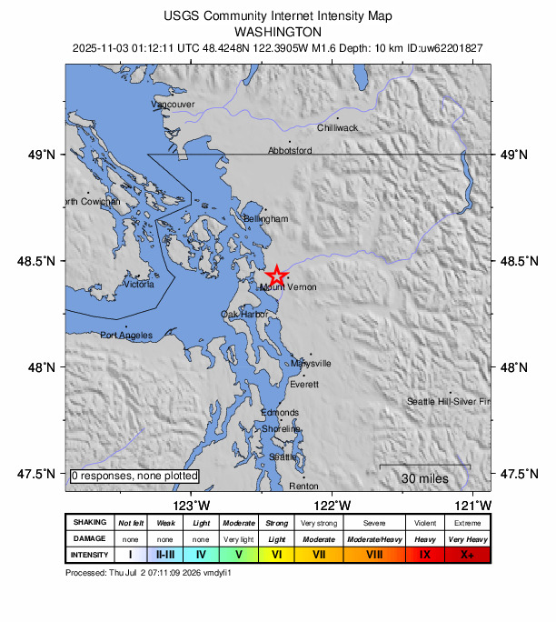 Did You Feel It? map: shaking reported by the public
