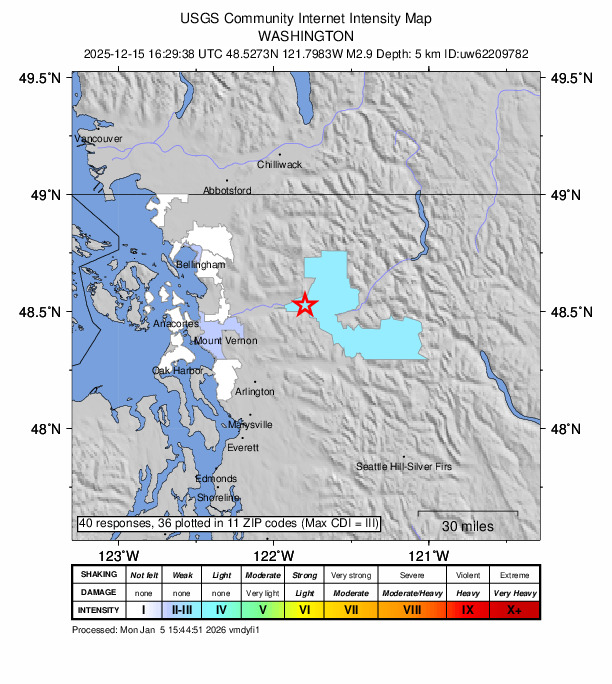 Did You Feel It? map: shaking reported by the public