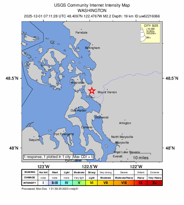Did You Feel It? map: shaking reported by the public