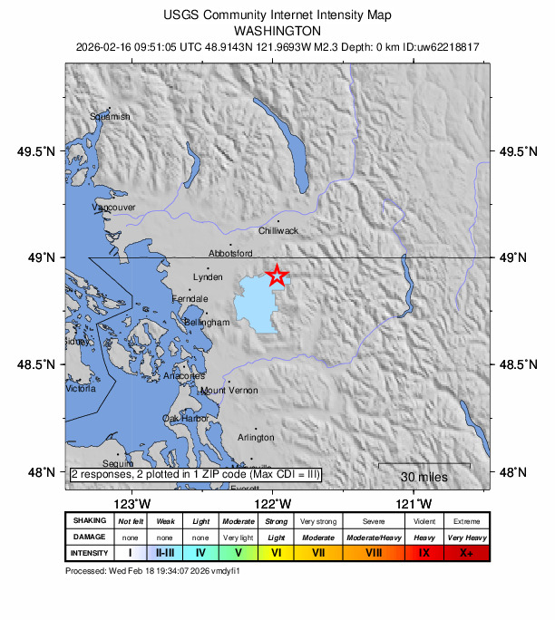 Did You Feel It? map: shaking reported by the public