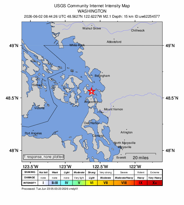 Did You Feel It? map: shaking reported by the public