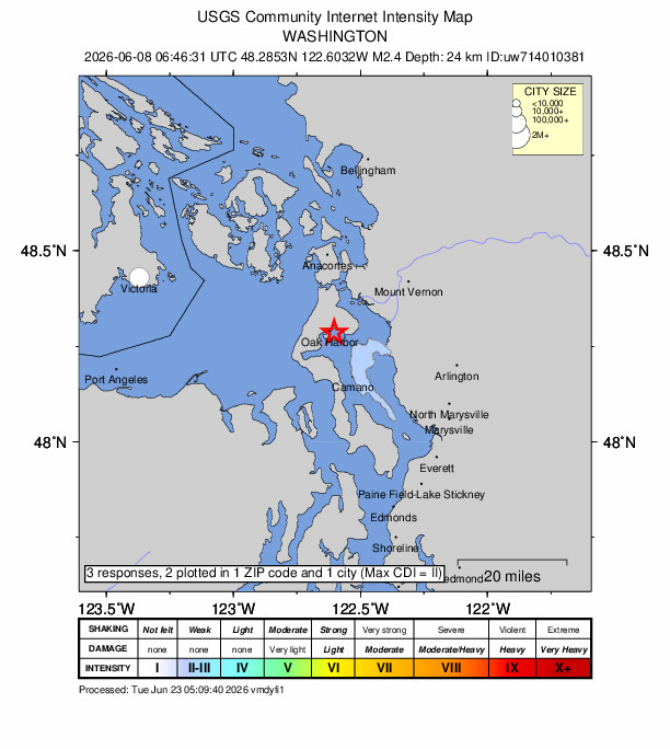 Did You Feel It? map: shaking reported by the public