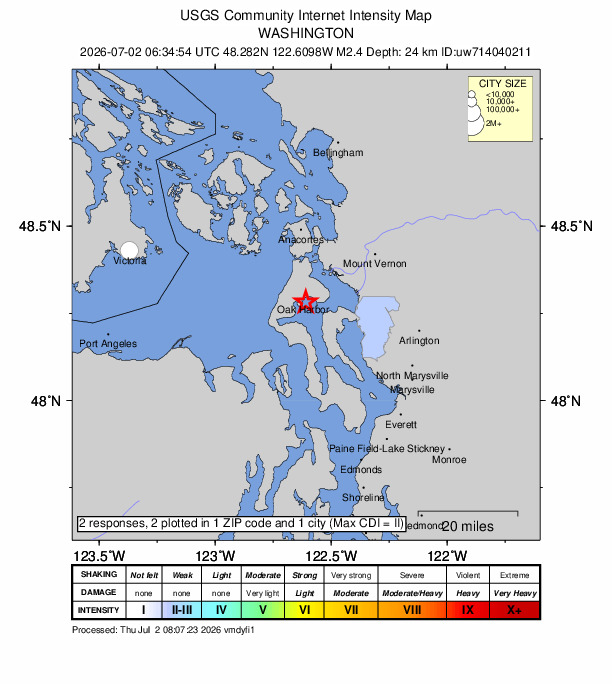 Did You Feel It? map: shaking reported by the public