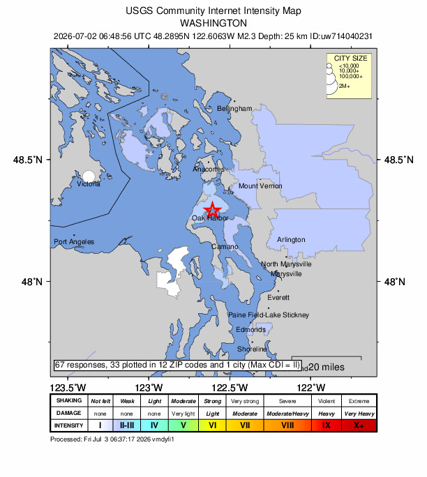 Did You Feel It? map: shaking reported by the public