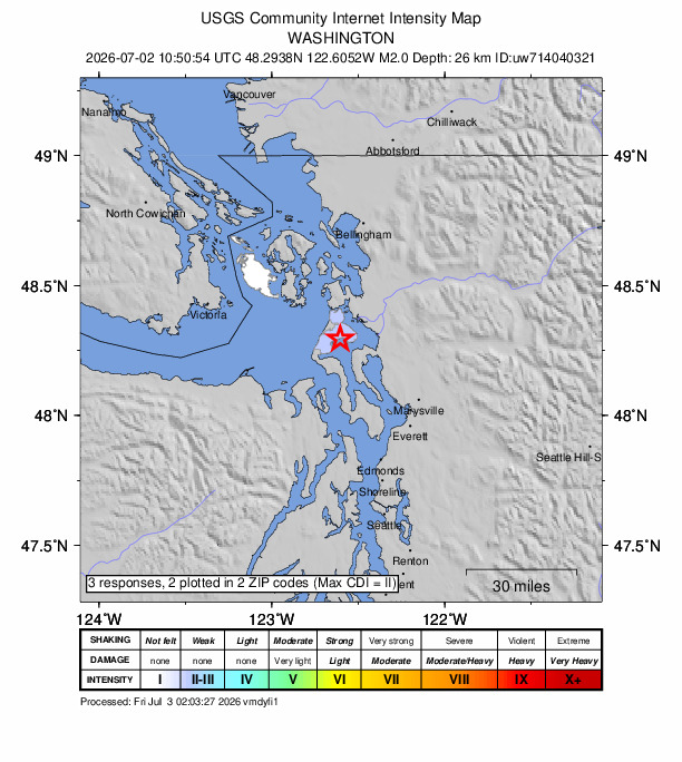 Did You Feel It? map: shaking reported by the public