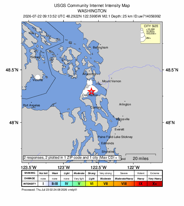 Did You Feel It? map: shaking reported by the public