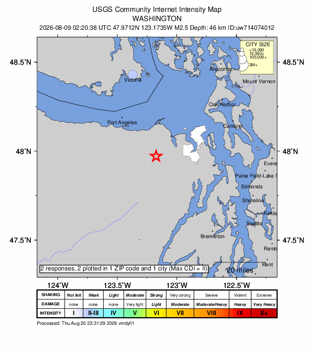 Did You Feel It? map: shaking reported by the public