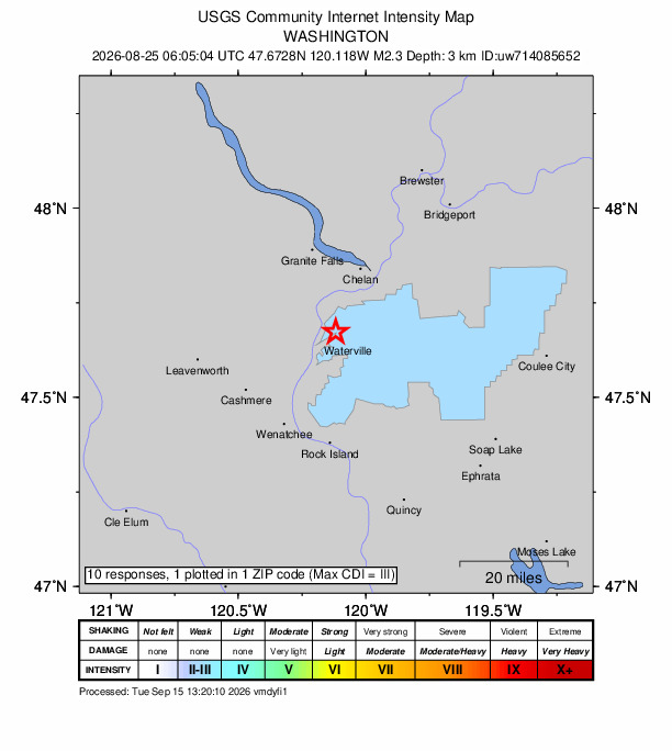 Did You Feel It? map: shaking reported by the public