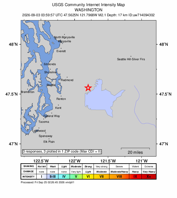 Did You Feel It? map: shaking reported by the public