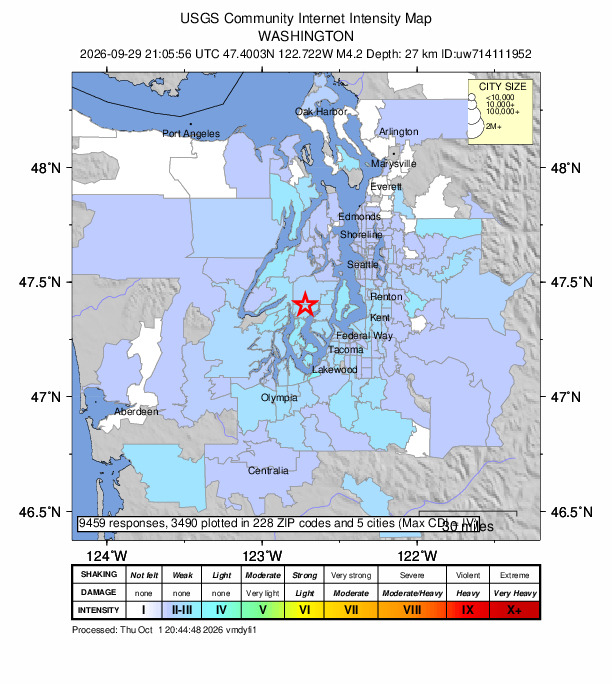 Did You Feel It? map: shaking reported by the public