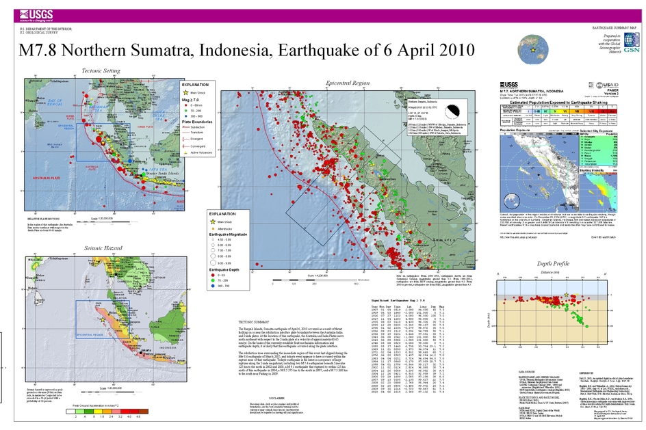 USGS summary poster for this earthquake