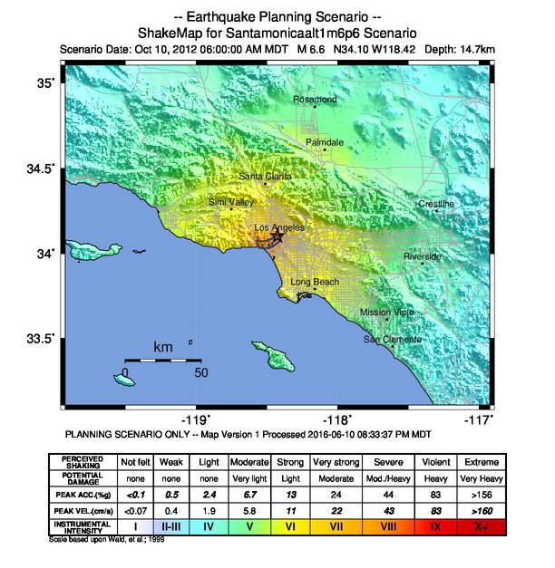 ShakeMap Intensity Thumbnail