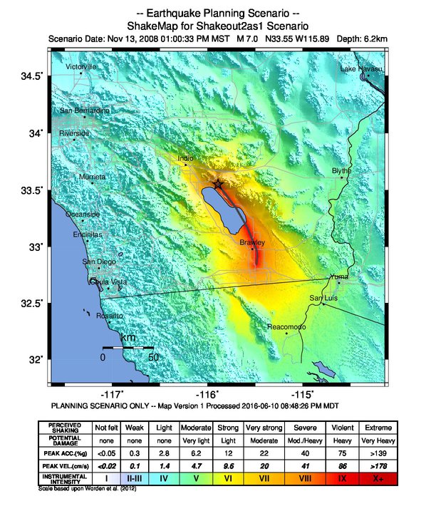 ShakeMap Intensity Thumbnail