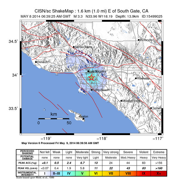 ShakeMap Intensity Thumbnail