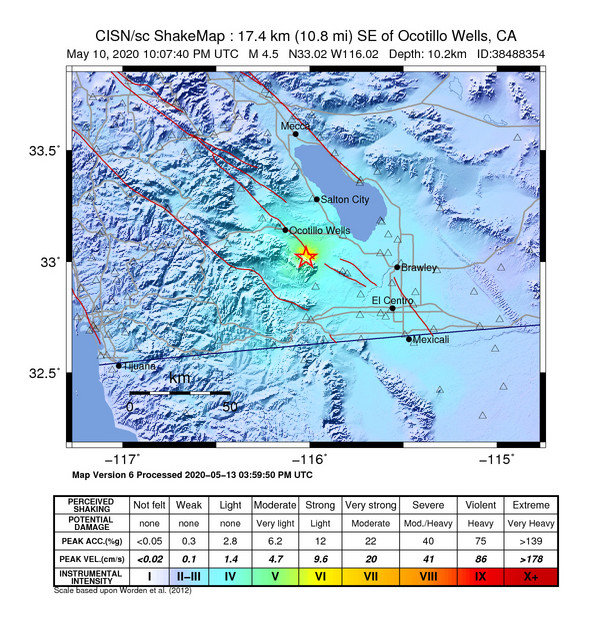 ShakeMap Intensity Thumbnail